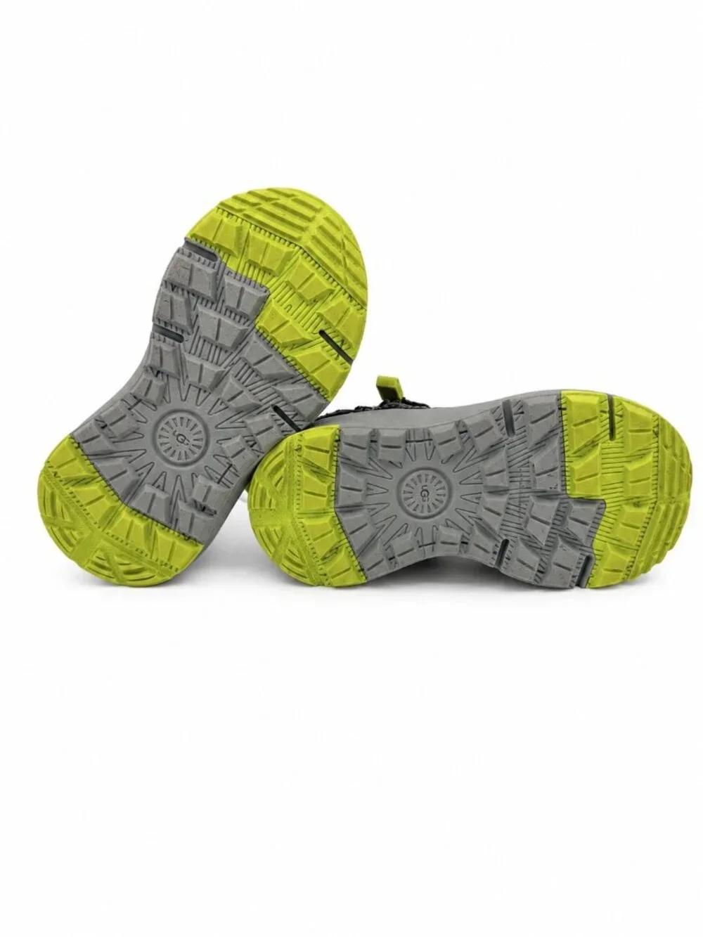 UGG Kids Truckee Weather Boot Grey Neon Yellow Size 7